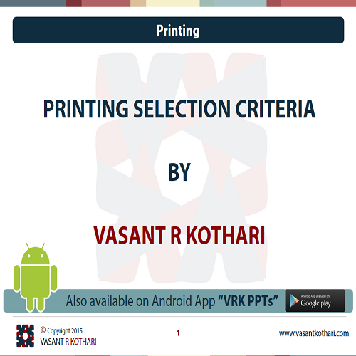 07PrintingSelectionCriteria